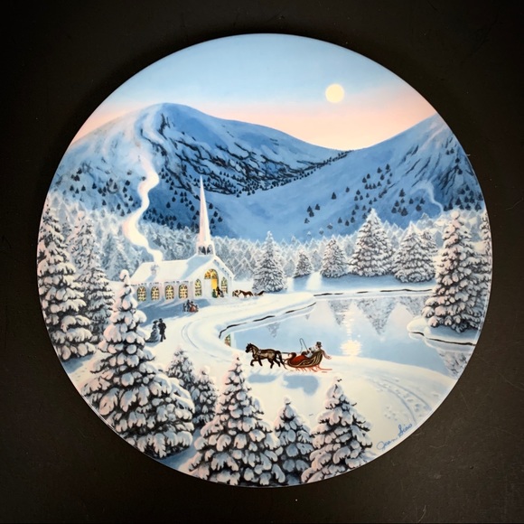 W.S. George FineChina ‘Silent Night’ Collect Plate - Picture 1 of 7